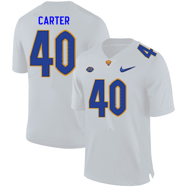 Men #40 Daniel Carter Pitt Panthers College Football Jerseys Sale-White